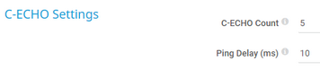 C-ECHO Settings C-ECHO Settings
